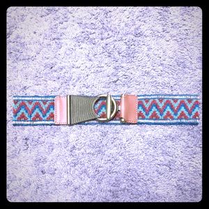 Leather and beaded belt